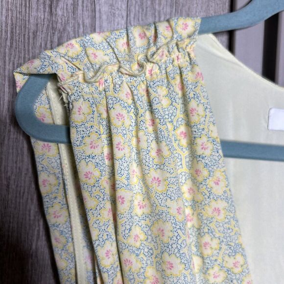 Derek Lam Jumpsuit Deep V Neckline Sleeveless Yellow Floral Print Wide Leg Sz 48 - Picture 6 of 15